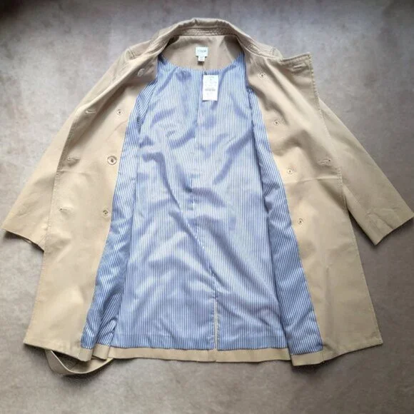 J. Crew Classic Tan Trench Coat - Picture 6 of 6